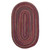 2' x 3' Burgundy Red and Blue All Purpose Handcrafted Reversible Oval Area Throw Rug - IMAGE 1