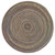 4' x 4' Brown and Ivory All Purpose Handcrafted Reversible Round Area Throw Rug - IMAGE 1