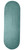 2' x 6' Teal Green Braided Area Rug Runner - IMAGE 1