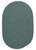 9' x 12' Teal Green Oval Braided Area Throw Rug - IMAGE 1