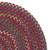 3' x 5' Burgundy Red and Blue All Purpose Handcrafted Reversible Oval Area Throw Rug - IMAGE 2