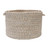 14" Gray Round Hand Braided Basket with Handles - IMAGE 1