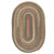 2' x 3' Beige And Green Braided Oval Area Throw Rug - IMAGE 1