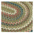 7' x 9' Olive Green, Blue and Red Reversible Oval Braided Rug - IMAGE 2