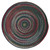 3' Blue and Red Round Handmade Braided Area Rug - IMAGE 1