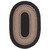 15' x 20' Black All Purpose Handcrafted Reversible Oval Area Throw Rug - IMAGE 1