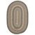 7' x 9' Neutral Bordered Oval Wool Braided Area Throw Rug - IMAGE 1