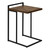 26.5" Brown and Black Contemporary C Shaped Accent Table - IMAGE 1