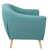 31" Teal Woven Fabric and Beige Wooden Legs Rockwell Mid-Century Modern Accent Chair - IMAGE 2