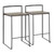 Set of 2 Espresso Bamboo Wood and Antique Metal Finish Counter Stools 31" - IMAGE 1