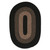 6' x 9' Black and Beige Braided Oval Area Throw Rug - IMAGE 1