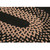 6' x 9' Black and Beige Braided Oval Area Throw Rug - IMAGE 2