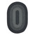 8' Black and Gray Round Area Throw Rug - IMAGE 1