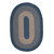 5' x 7' Blue and Beige Reversible Oval Area Throw Rug - IMAGE 1
