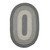 4' x 6' Gray and White Reversible Oval Area Throw Rug - IMAGE 1