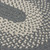 2' x 3' Gray and White Reversible Oval Area Throw Rug - IMAGE 2
