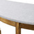 40” White and Gold Elegant Marble Console Table - IMAGE 3