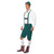 40" White and Green Oktoberfest Men Adult Halloween Costume - Large - IMAGE 2