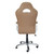 3.75' Brown, Gray, and Black High Back Executive Sport Race Office Chair with Flip-Up Arms - IMAGE 4