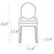 25" Blue Stackable Outdoor Patio Kids Armless Chair