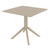 31.5" Taupe Brown Solid Square Dining Table - IMAGE 1