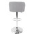 42" Light Gray Fabric Adjustable Swivel indoor Bar Stool - IMAGE 4