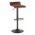 Set of 2 Brown Faux Leather with Metal Legs Ale Barstools 34" - IMAGE 1