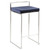 Set of 2 Blue and Silver Stacker Counter Stool - 31" - IMAGE 2