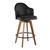 37" Black Faux Leather with Wood Legs Ahoy Counter Barstool - IMAGE 1