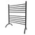 38" Matte Black 10 Cylindrical Brushed Bars Freestanding Towel Warmer - IMAGE 2