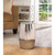 18.25" Silver Distressed Finish Contemporary Stool - IMAGE 3