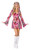 Pink and Black 1970's Groovy Style Women Adult Halloween Costume - Medium - IMAGE 1