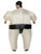 49" White and Black Sumo Wrestler Unisex Adult Halloween Costume - One Size - IMAGE 3