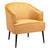 31" Yellow and Black Boho Style Upholstered Accent Chair - IMAGE 1