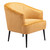 31" Yellow and Black Boho Style Upholstered Accent Chair - IMAGE 5