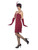 44" Burgundy Red 1920's Style Flapper Women Adult Halloween Costume - Small - IMAGE 2