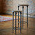 Set of 2 Metal and Wood Tall Tables 26.75” - IMAGE 2