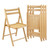 Set of 4 Beige Folding Chairs – 32.25” - IMAGE 1