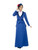 41" Blue and White Victorian Nanny Women Adult Halloween Costume - Large - IMAGE 1