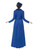 41" Blue and White Victorian Nanny Women Adult Halloween Costume - Large - IMAGE 3