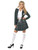 49" Green and White Preppy Schoolgirl Women Adult Halloween Costume - Medium - IMAGE 1