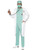 44" White and Teal Green Doctor Men Adult Halloween Costume - Medium - IMAGE 2