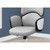 46" Gray and Silver Contemporary Upholstered Adjustable Office Chair - IMAGE 2