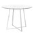 39.5" Clear Tempered Glass Round Glass Top with Silver Chrome Legs Dining Table - IMAGE 2