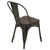 Set of 2 Espresso Bamboo Seat with Antique Gray Metal Dining Chair 32.25" - IMAGE 4