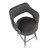 Set of 2 Grey Leather and Black Upholstered Margarite Counter Stool, 37” - IMAGE 4
