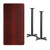 43" Mahogany Laminate Elegant Rectangular Table Top with Cast Iron Bar Table Bases - IMAGE 2