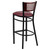 43" Black and Burgundy Red Hercules Series Slat Back Restaurant Barstool - IMAGE 3