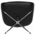 40.5" Gunmetal Black Upholstered Swivel Wing Chair