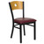 32.75" Black and Burgundy Red Hercules Series Circle Back Restaurant Dining Chair - IMAGE 1